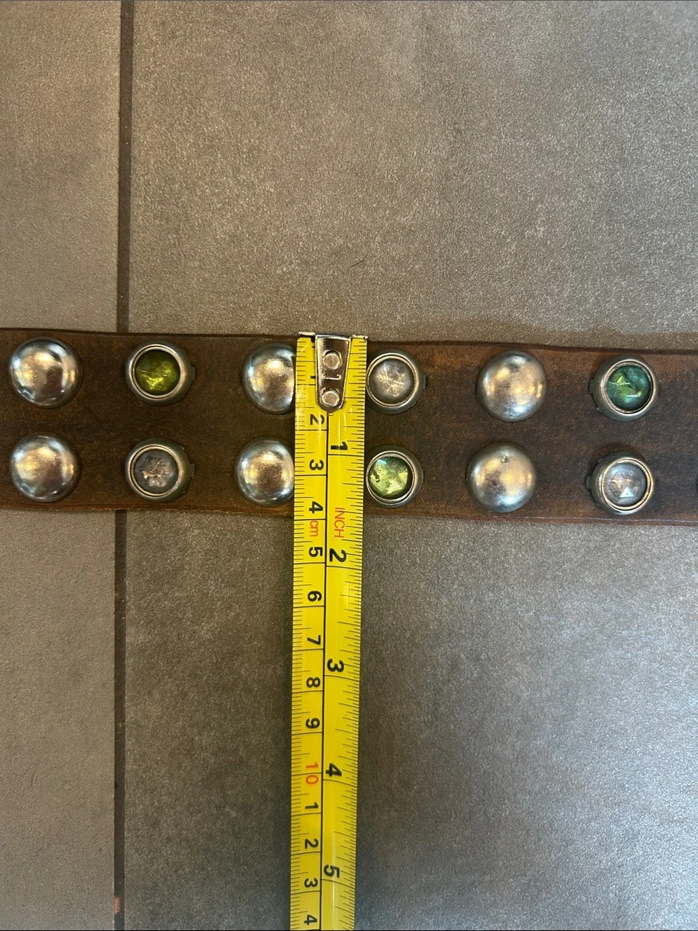 Jeff Gallea Studded Leather Belt